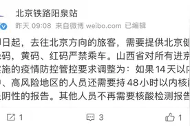 注意！阳泉北站入京管控要求调整图片