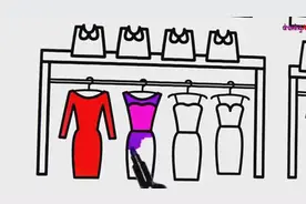 儿童涂色画：超市货架