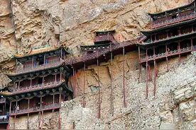 绝壁上的古建筑？险峻？图片