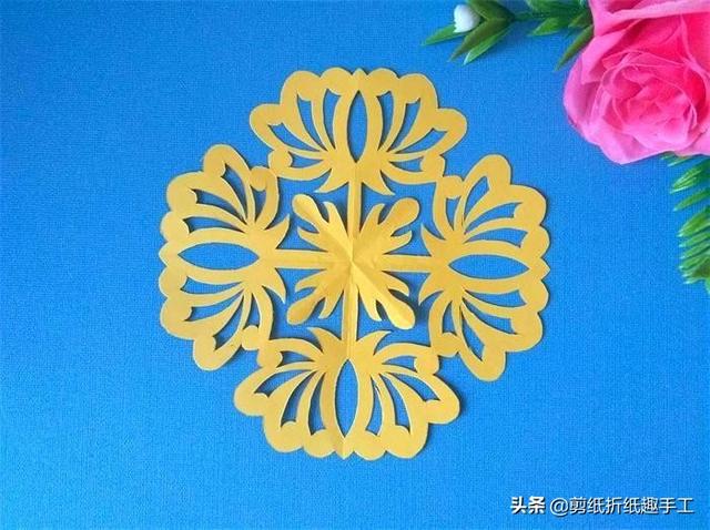 菊花怎么剪漂亮，看图学剪纸，教程简单易懂