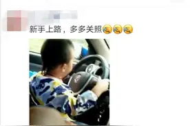 年轻父母竟让3岁娃握方向盘上路！被警方找到后答：满足娃儿好奇心图片
