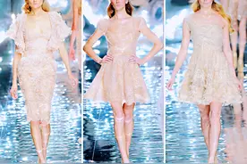 Elie Saab经典高定秀：波光粼粼的T台，如梦似幻的立体刺绣礼服图片