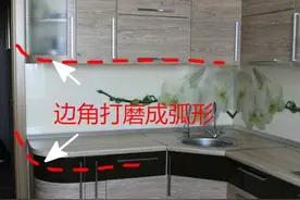 将边角打磨成弧形，厨房过道更宽敞，早知道我家橱柜就晚些定制图片