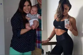 她产后1年爆肥到150斤，9个月减掉30斤，变身辣妈教练图片