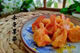 炸虾，不用调糊，裹上这种粗粮面，简单省事更香酥图片