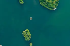 天空之眼，看唐山南湖生态几何图片