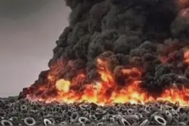 科威特700万个废弃轮胎着火，污染物可致癌，或致全球生态灾难图片