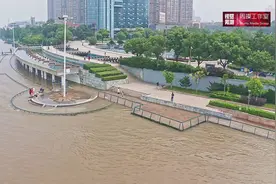 @芜湖市民，十里江湾：江水涨 戏水险图片