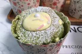 北海道蛋糕杯，超松软蛋糕，香滑可口香草馅，一口爆浆，超好吃图片