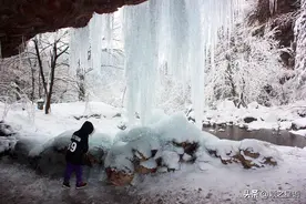 极寒天气赏冰雪，宁波四道冰瀑，第一处最近，并且免费图片