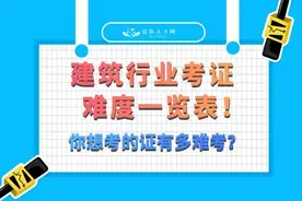 建筑行业考证难度一览表！你想考的证有多难考？图片