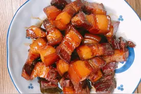 妈妈的红烧肉，记忆中家的味道，色泽红亮，肉香四溢，超好吃图片