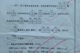 RJ二年级下册语文期中摸底检测卷，重在理解，学生：写话图看不懂图片
