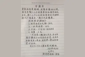 男孩写的“零花钱申请书”走红！妈妈看后眼眶湿润，网友赞声一片图片