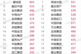 2021年上半年全国房地产企业拿地排行榜图片