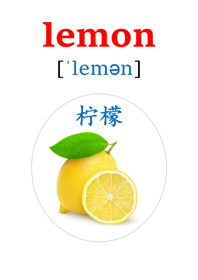 英语卡片来了！20多种水果的英语单词！apple、orange、pear