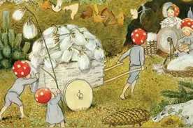 1910年瑞典插画家创作的儿童绘本《森林之子》图片