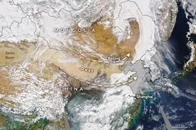 中国沙尘暴将更加频繁？美国卫星对准华北，确认罕见沙尘最终源头图片