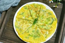 一个苦瓜，两个鸡蛋做出来的苦瓜饼太好吃了，比肉好吃一百倍图片