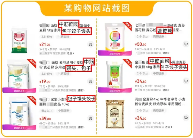 高中低筋面粉，哪种包饺子哪种做糕点？看完这篇你就明白了