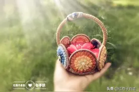 红燕子原创作品-编织艺术花篮收纳篮颜值爆表装满一筐的春色图片