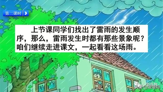 二年级下册语文课文16《雷雨》图文详解及同步练习