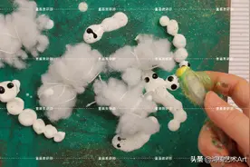 儿童创意轻黏土手工教程——蚕宝宝吐丝图片