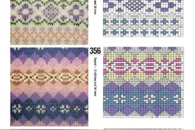 给大家精心挑选几款漂亮的棒针提花花样，每一款都有图解哦图片