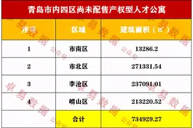 青岛市内四区七八千套人才公寓将供应！约82万㎡图片