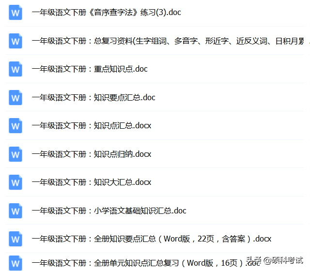 一年级语文下册词语分类盘点，词语积累必备，为孩子收藏好！