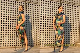 独腿女子参加旗袍比赛获第一，网友：她像光一样图片