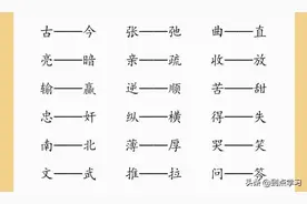 小学常用反义字、反义词！图片