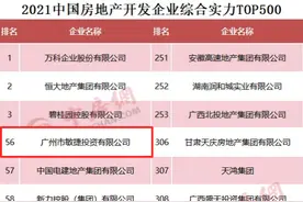 敏捷集团跻身2021中国房地产开发企业稳健经营10强第5名图片