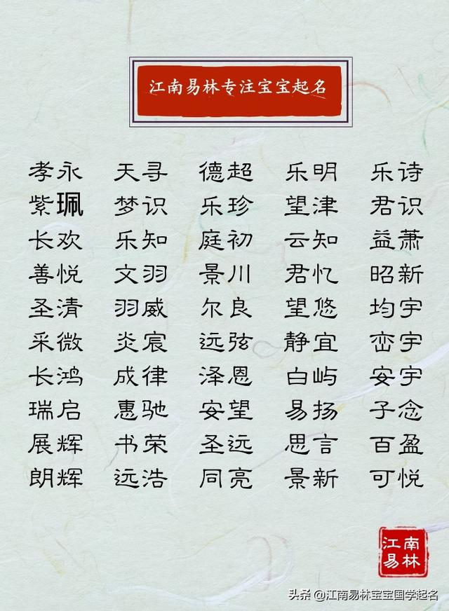 这些响亮大气的名字，让孩子褪去平凡，从此鲜花着锦，福气自来