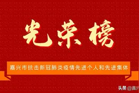光荣！嘉兴市抗击新冠肺炎疫情先进个人和先进集体名单图片