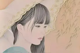 淡墨线条勾勒青春少女图片