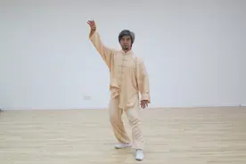 中国武术六段大师，亲身演绎太极拳中的白鹤亮翅，赶快学起来吧图片