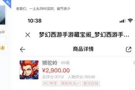 梦幻西游手游：豪气玩家花费2900元购角色，只为一只炎融牛坐骑图片