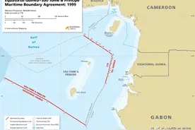 非洲地区─1999年赤道几内亚与圣多美和普林西比海洋边界图片
