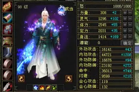 天龙怀旧服：11.5万蓝的气武当！这面板能吊打全服所有5级号么？图片