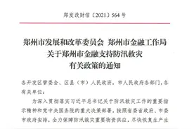 郑州防汛救灾金融政策出炉！9家金融机构开通信贷绿色通道图片