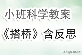 小班科学活动教案《搭桥》含反思图片