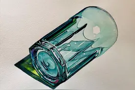水彩下的玻璃质感，他将清透感表现得出神入化图片