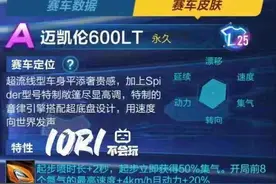 QQ飞车手游：迈凯伦震撼上线，特性强车子帅，太强了图片