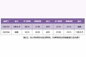 乌鲁木齐航空将于5月11日开通乌鲁木齐=延安=成都航线图片