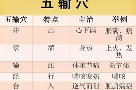 经络中最好用的五输穴（详解）图片