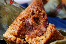 包的肉粽子不香不入味？“2拌2腌”很关键，肉粽咸香软糯，超好吃图片