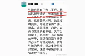 有人说许妈认了亲儿子，翻脸比翻书还快，没有养子，有人这样说图片