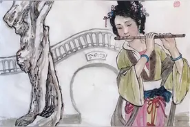 画家赵连蔼老师四大才女蔡文姬、李清照、上官婉儿和卓文君人物画图片