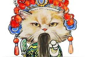 招财猫 2020恭喜发财 喵喵 富贵无边 财神喵插画作品欣赏图片